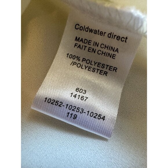 Coldwater Creek Women’s Petite Small PS White Blouse Flowy Bell Sleeve Top Shirt - Picture 4 of 8